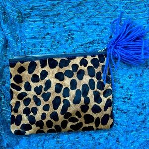 Marche clutch/ purse leopard print